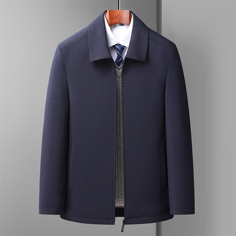 中老年男装翻领商务休闲棉服冬季新款男士加厚保暖爸爸装棉衣外套，男装棉衣，电商B212（原钱塘6029）