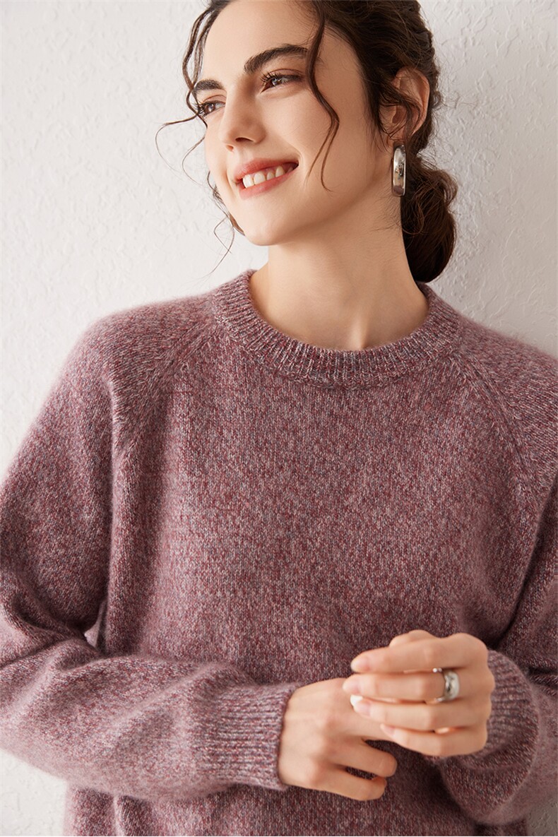 时尚减龄一线成衣加厚山羊绒帽衫女宽松连帽毛衣针织打底外套卫衣,女装羊绒衫,云暖羊山羊绒