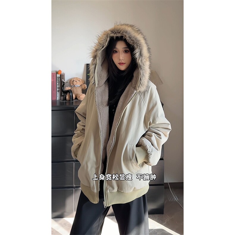 毛领可拆座山雕棉衣仿兔毛加绒棉服男女DZ54133-TP115198,男装棉衣,电商A102