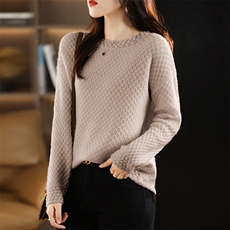 优雅气质女士秋冬必备百搭针织羊毛衫，女装羊毛衫，丽特绒