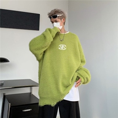 M915-多色线衣慵懒软糯潮流宽松打底外穿百搭针织毛衣杉，男装针织衫/毛衣，星座1002-2