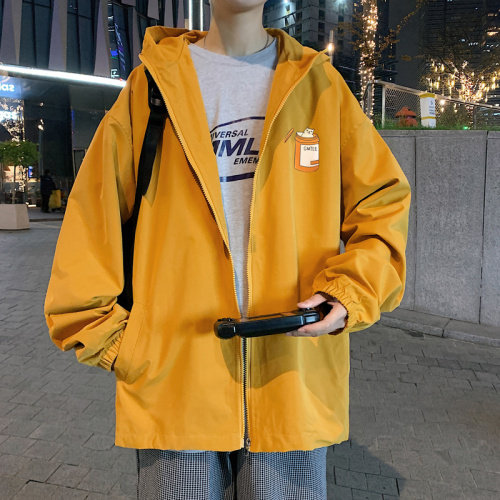 ！春秋新款港风休闲连帽夹克男宽松外套男装DJK55-P45,男装夹克,电商B371