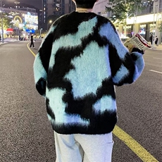美式街头设计感圆领毛衣男慵懒风休闲针织衫M229P60，男装针织衫/毛衣，星座1116-2