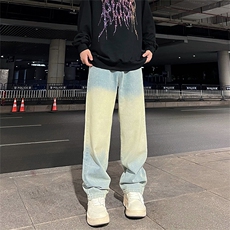 美式高街vibe风直筒长裤欧美痞帅男hiphop复古水洗牛仔裤，男装牛仔裤，星座301D-4(原星座1004-4）