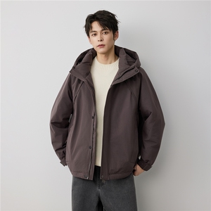 羽绒服男士秋冬季2025新款连帽加厚保暖冬装外套男上衣W5923图片