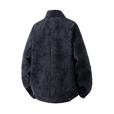 可二开雾霾扎染面料大码M-5XL工装拉链皮衣夹克男JK78100P90控128，男装皮衣，星座227-7