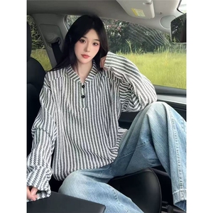 现货 秋季鱼骨纹长袖T恤T07特P25图片