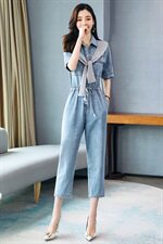 连体裤2021年夏季宽松柔软舒适宽松长裤，女装连体裤，韩宇舍