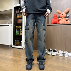 秋季新款工装牛仔裤直筒B342-K9022-特P55控88，男装牛仔裤，电商B342