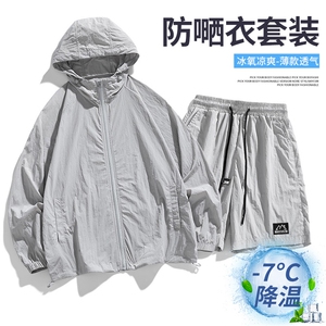 主推大货~夏季upf50+ 情侣户外防晒衣套装 F719特P65图片