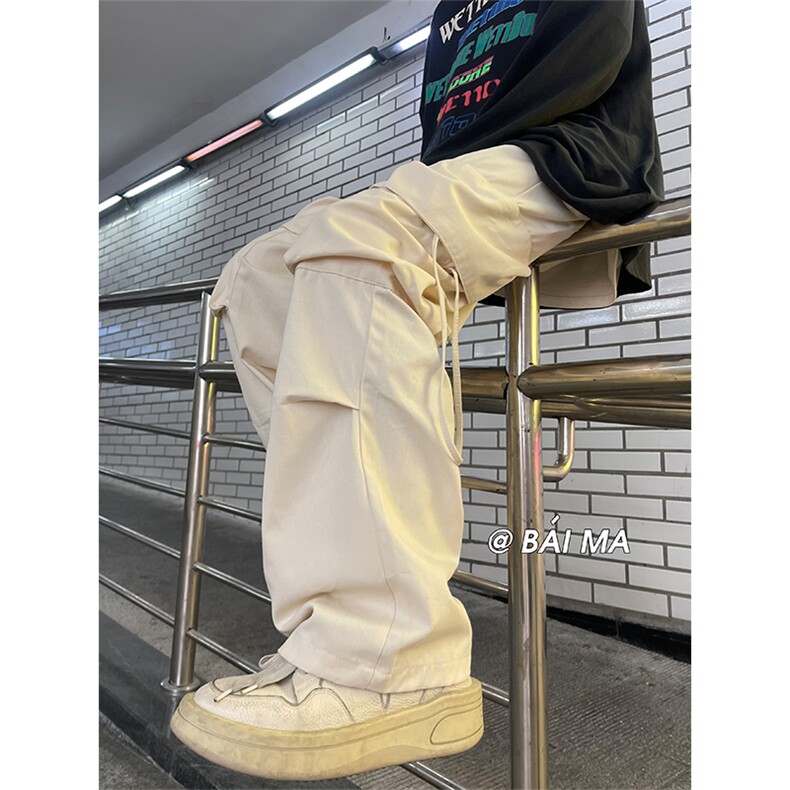 美式高街1工装直筒裤男潮牌hiphop阔腿拖地裤XZ211-1-K2202-P65,男装工装外套,星座211-1