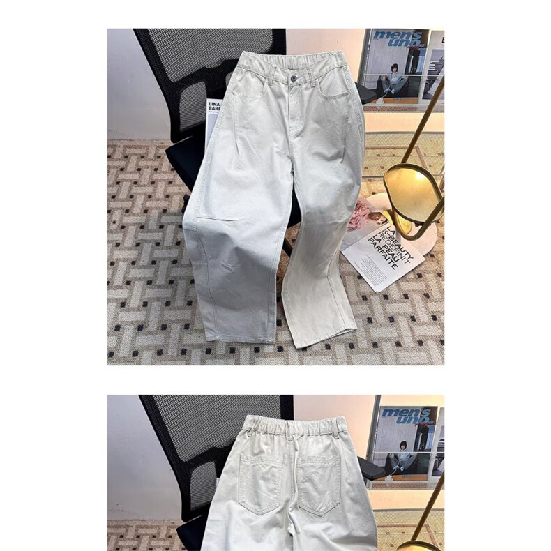 1506-1/KK3301/P51个性字母牛仔裤嘻哈ins潮高街潮流痞帅长裤男图片