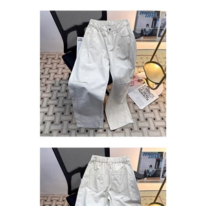 1506-1/KK3301/P51个性字母牛仔裤嘻哈ins潮高街潮流痞帅长裤男图片
