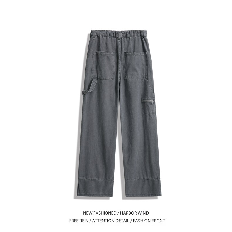 2025春季新款美式高街工装拼接宽松休闲裤B315-K25610-p70控98,男装休闲裤,电商B315