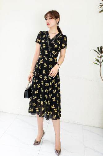 V字领连衣裙，女装连衣裙，千禧宏运