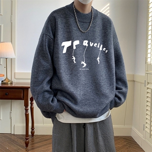 半高领毛衣男大码胖子针织衫毛线衣 M18449-P45 加绒款-P65图片