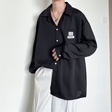 2023衬衫男长袖帅秋夏装港风衬衣潮流高级感很仙的上衣CY495-P36，男装衬衫，星座412-3