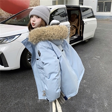 现货新款加厚派克羽绒服带毛领50绒2D035-25101P245K368，女装羽绒服，2D035