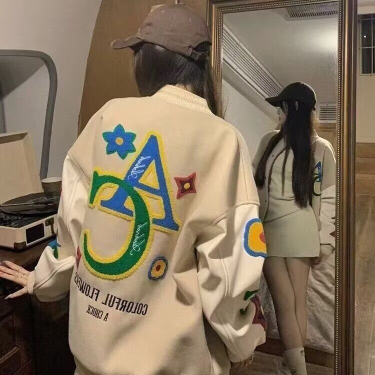 高级感时尚棒球服外套少女春秋2025新款初中高中学生宽松休闲上衣,男装夹克,星座1210-1