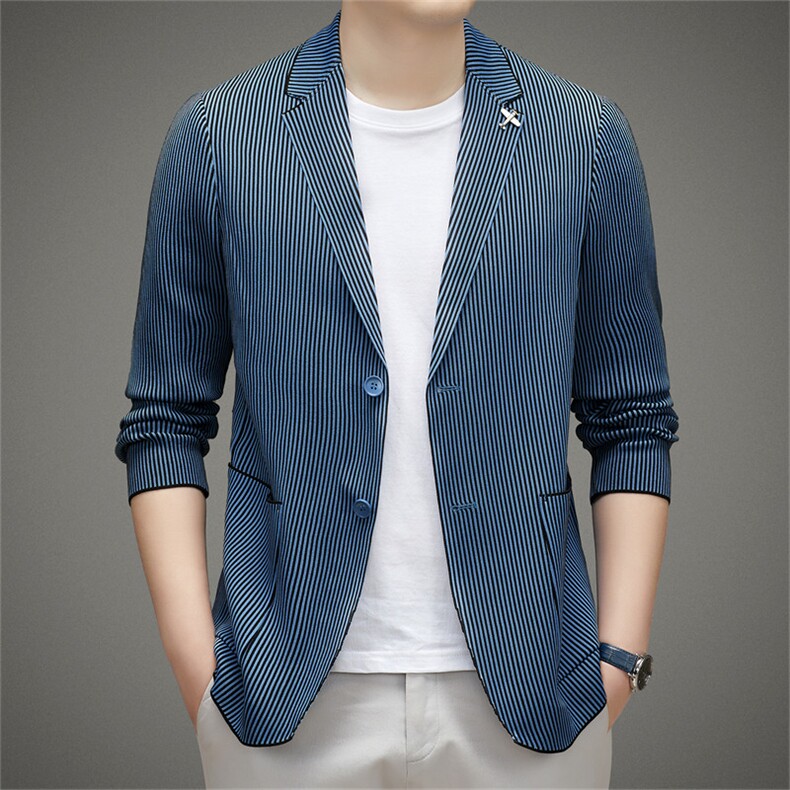 春秋季男纯色西装外套韩版休闲便服两粒扣西服上衣 ZL88803-P230图片