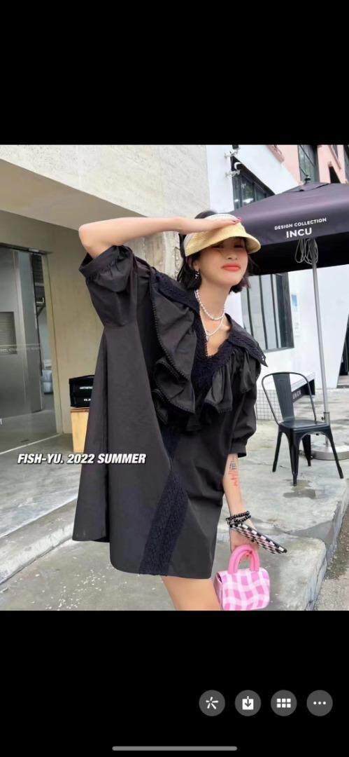 2022夏季蕾丝连衣裙，女装连衣裙，小魔女