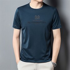 男士短袖T恤2023新款圆领纯色薄款中年爸爸装半袖上衣P45，男装T恤，星座1105-3
