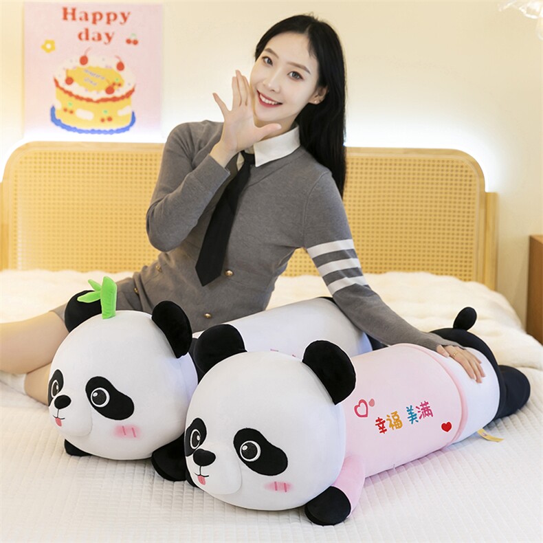 熊猫长条抱枕（有版权），云酷毛绒玩具