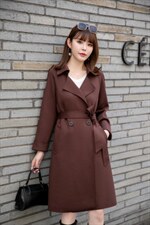 现货供应：斜纹空气层面料休闲风衣M一XXL，女装风衣，拉思维加丝