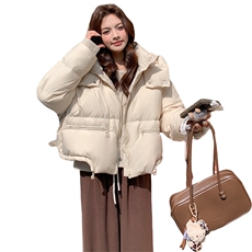 现货.白鸭绒2024冬季新款短款宽松外套羽绒服，女装羽绒服，得衣旺服