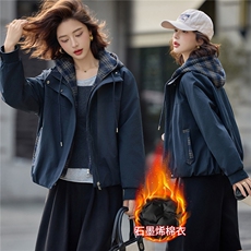 2025年冬季新款休闲短棉衣，女装棉衣/棉服，红依一坊
