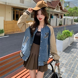 2023年秋季牛仔拼接棒球服82386-P145-K188图片