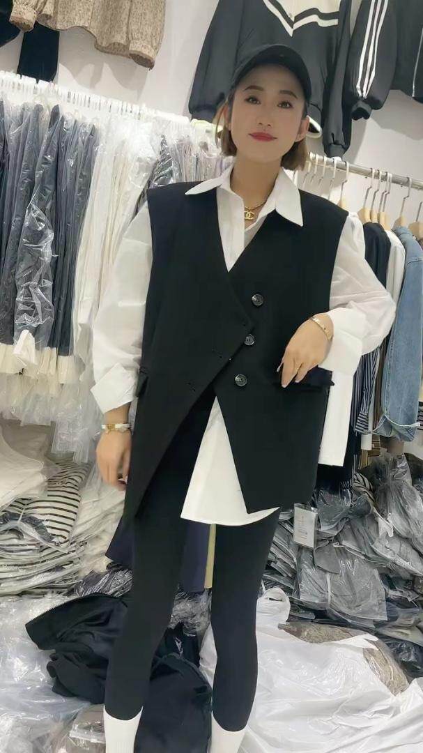 西装料马甲，女装西装，卡薇尔