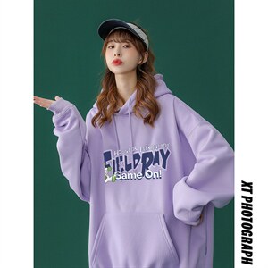 高点击卫衣男薄款春宽松中性风宽松外套X416B-1-WLB191-P45限58图片