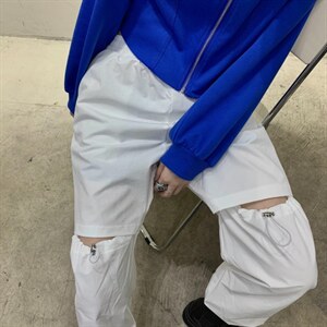 膝盖开口破洞裤图片