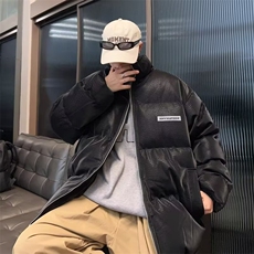 秋冬季美式潮牌加厚外套男款宽松休闲时尚百搭棉衣，男装棉衣，星座410-7