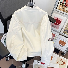 中性秋装潮机车服pu皮衣情侣短款夹克秋季男女装外套JK0671-P65，男装夹克，星座308B-2
