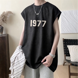 2025新款重磅高品质麂皮绒无袖坎肩背心 1977印花JB401-特P19图片