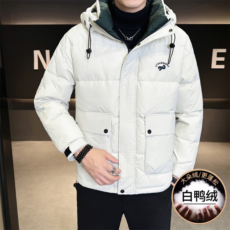 M858-P175标50%白鸭绒2025冬季连帽羽绒服时尚潮流休闲加厚,男装羽绒服,星座507A（原星座306B-2）