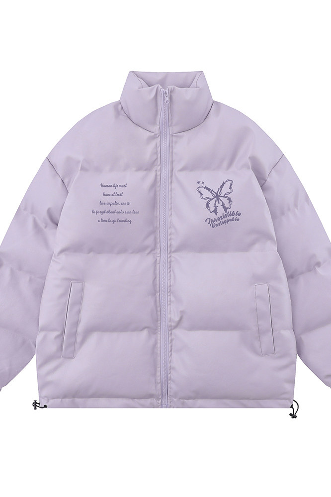 白底新款冬季时尚百搭宽松立领PU皮棉服外套MY6459P115控158,男装棉衣,电商A268-1