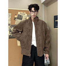 扎染PU皮衣外套男秋季防风短款棒球服立领飞行员夹克J785，男装夹克，星座1116A（原606A-3）