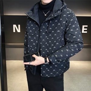 新标90绒 店主风冬季男士字母连帽羽绒服保暖外套 2266-P255图片