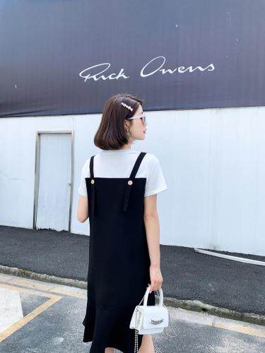 拼接连衣裙，女装连衣裙，可怡佳人