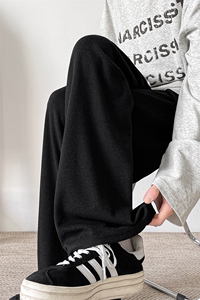 8XL-M 特大码糯米裤男垂感直筒宽松休闲羊绒裤子K995P55控78图片