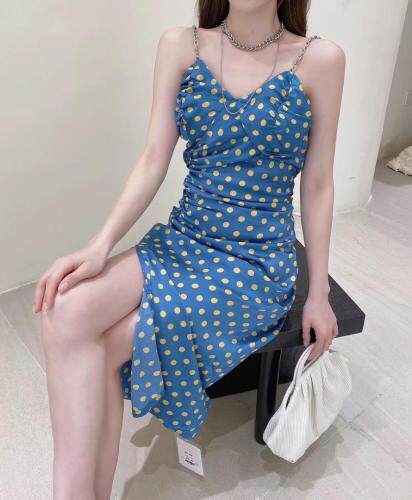 夏季新款吊带波点连衣裙，女装背心吊带，AN AN