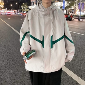 美式棒球服连帽冲锋衣男款痞帅ins潮飞行员夹克JM274-P70图片