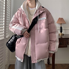 棉衣男冬新款男士青年保暖棉服情侣款假两件加厚连帽外套M082-P65，男装棉衣，星座1403A