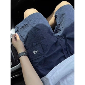 夏季冰丝短裤男薄款透气速干五分裤宽松大码休闲运动裤BMD09P32,夏季型冷色调皮肤如何穿搭图片