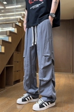 2025新款美式高街vibe褶皱工装男潮牌休闲裤子XZ301b-2-CK722TP30，男装休闲裤，星座301B-2（原A443-1）