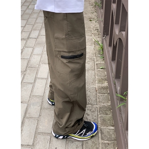 B221 美式ins街头hiphop宽松休闲多口袋工装裤子 LK23120-P65控88图片