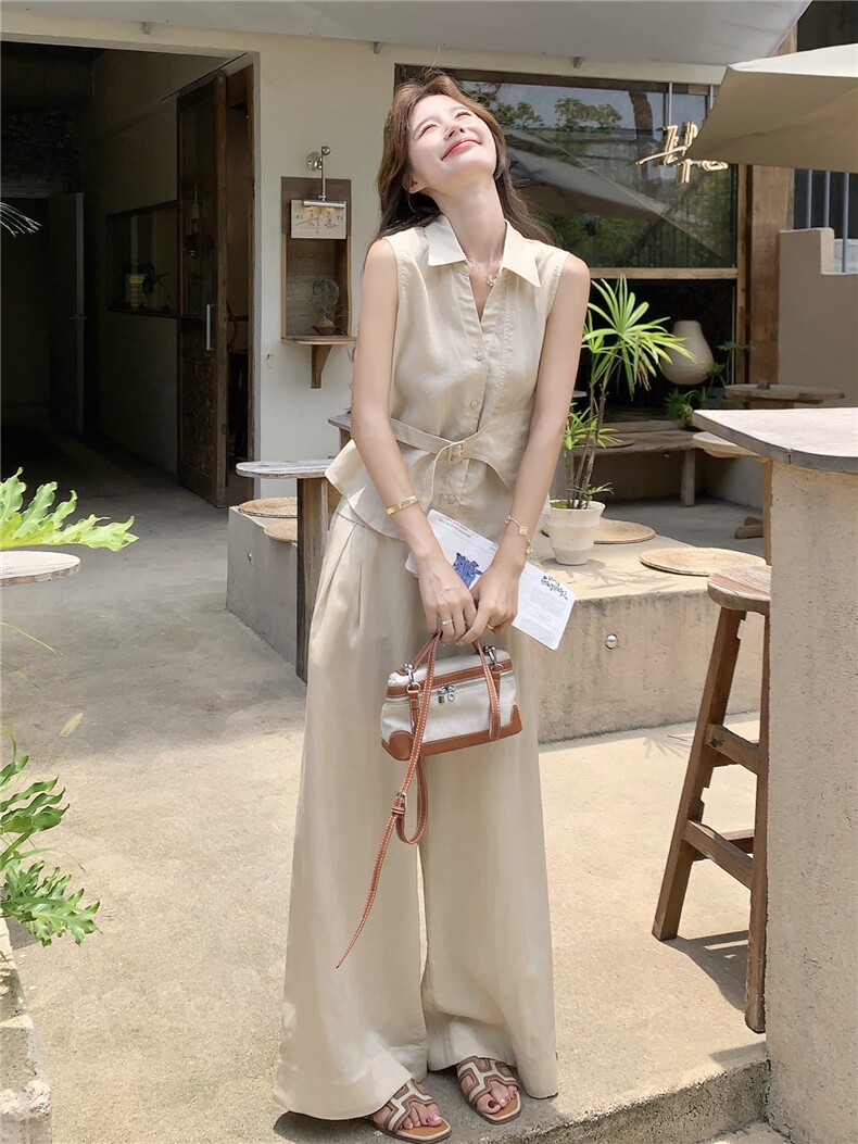 《现货好数据》26夏天丝亚麻老钱风套装女RF2B153-7018-P190-K308,女装套装/套裙,苗苗